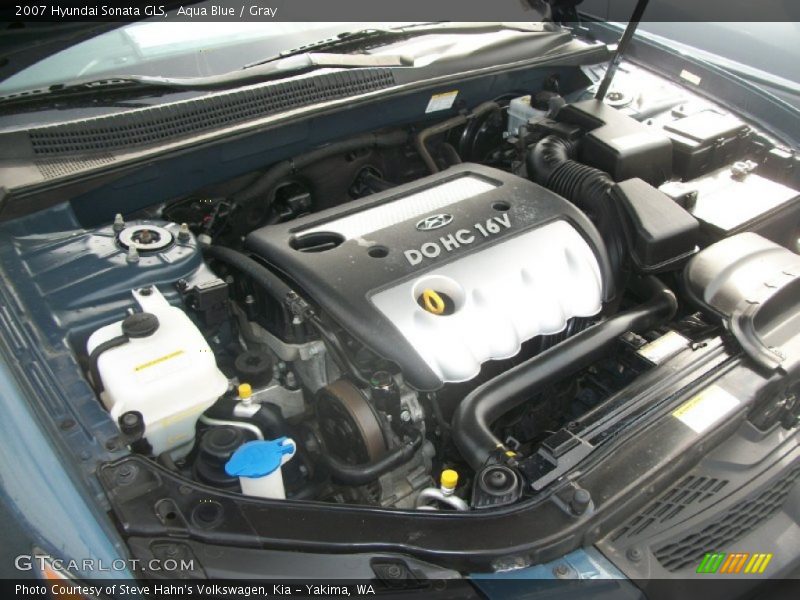 Aqua Blue / Gray 2007 Hyundai Sonata GLS