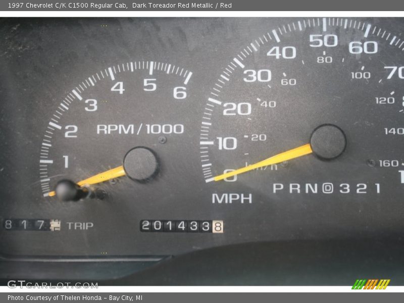 Dark Toreador Red Metallic / Red 1997 Chevrolet C/K C1500 Regular Cab