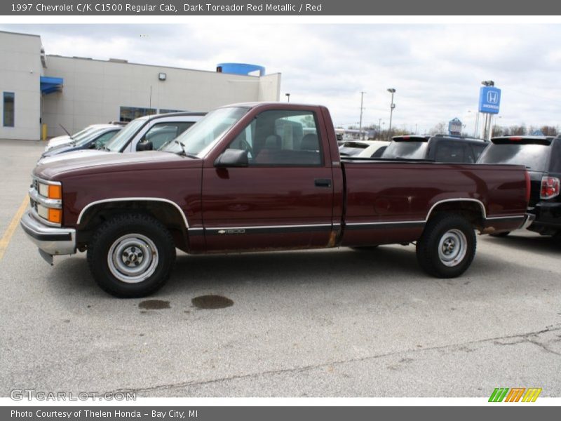 Dark Toreador Red Metallic / Red 1997 Chevrolet C/K C1500 Regular Cab