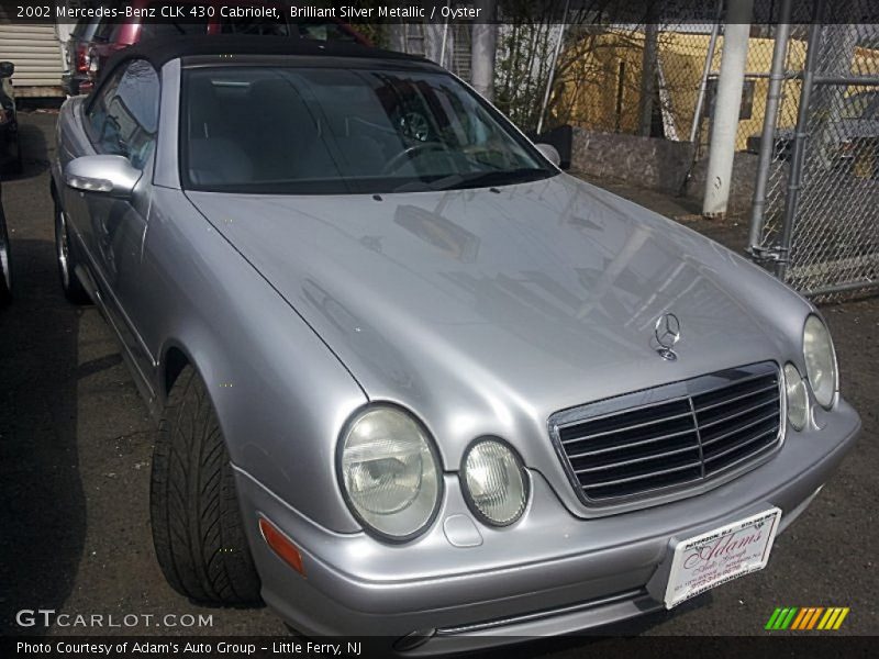 Brilliant Silver Metallic / Oyster 2002 Mercedes-Benz CLK 430 Cabriolet