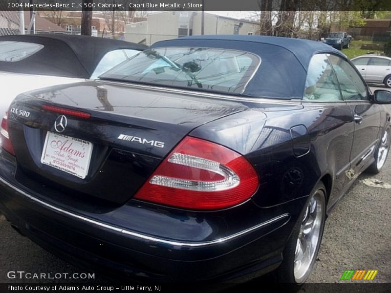 Capri Blue Metallic / Stone 2004 Mercedes-Benz CLK 500 Cabriolet