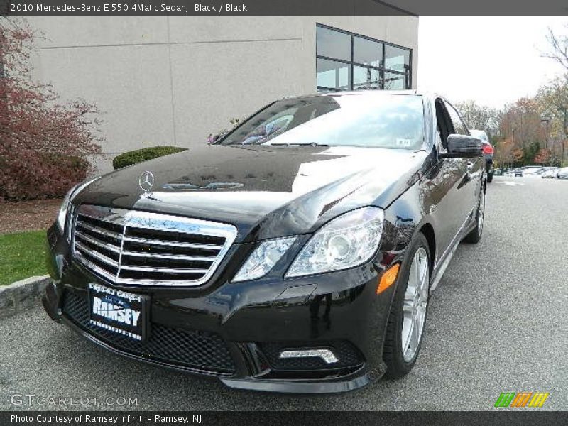 Black / Black 2010 Mercedes-Benz E 550 4Matic Sedan