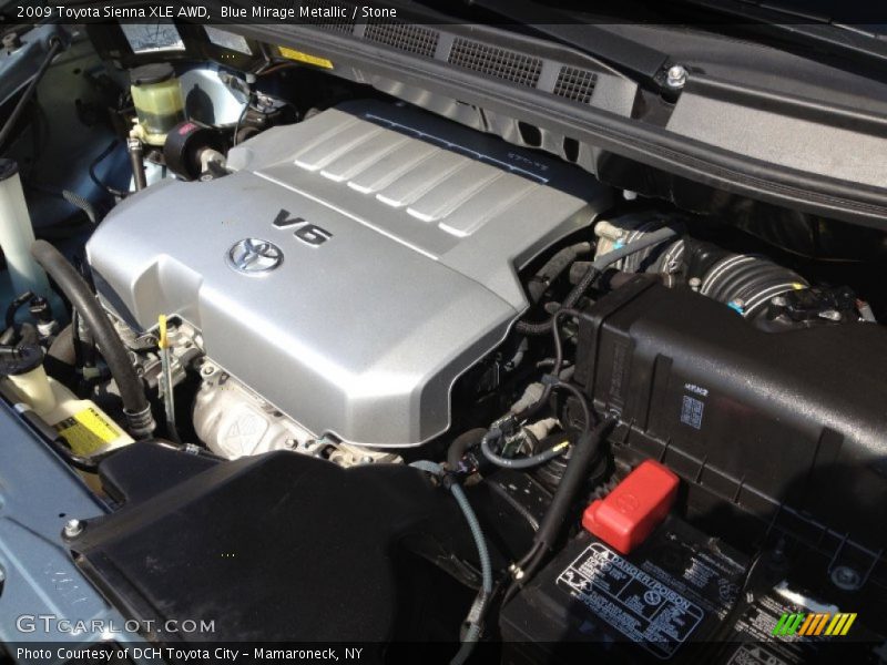 Blue Mirage Metallic / Stone 2009 Toyota Sienna XLE AWD