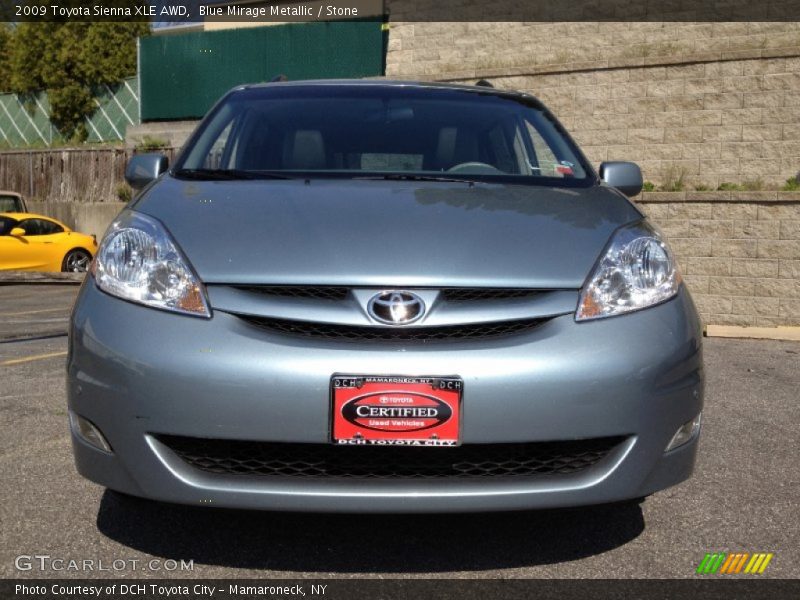 Blue Mirage Metallic / Stone 2009 Toyota Sienna XLE AWD