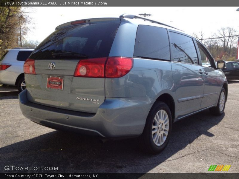 Blue Mirage Metallic / Stone 2009 Toyota Sienna XLE AWD