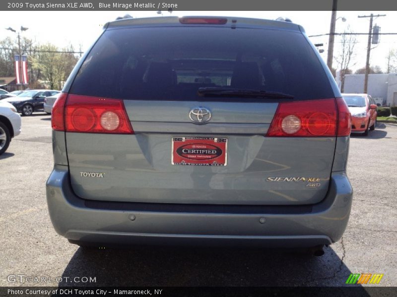 Blue Mirage Metallic / Stone 2009 Toyota Sienna XLE AWD