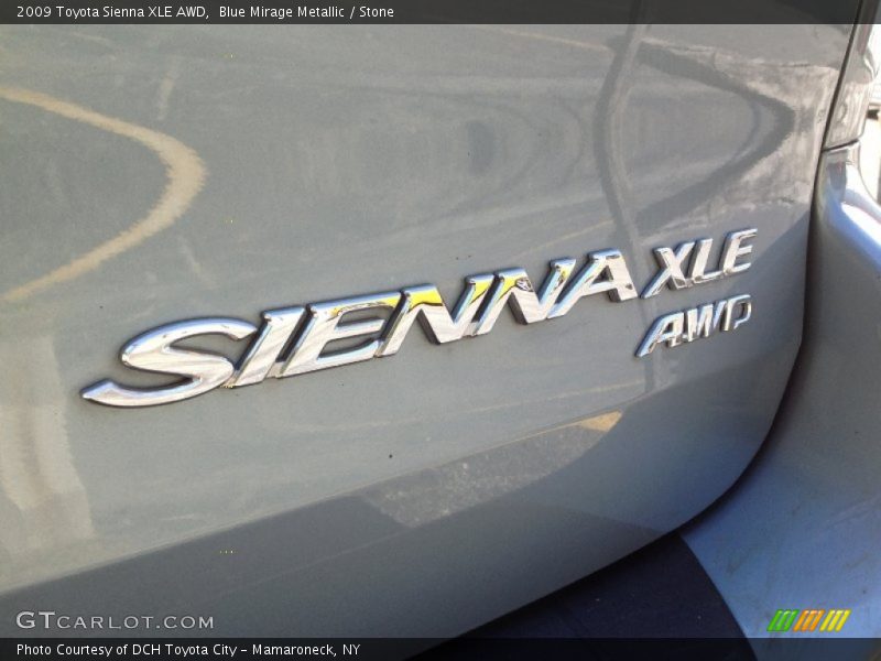 Blue Mirage Metallic / Stone 2009 Toyota Sienna XLE AWD