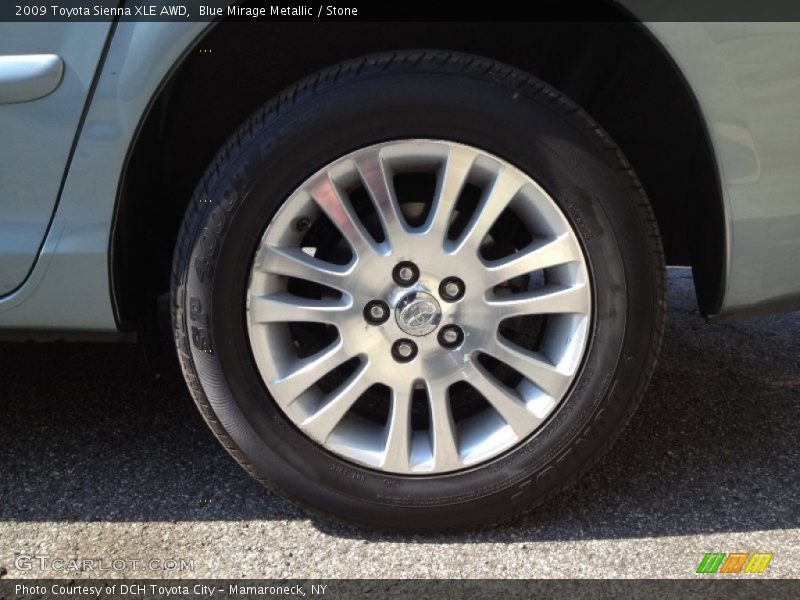 Blue Mirage Metallic / Stone 2009 Toyota Sienna XLE AWD
