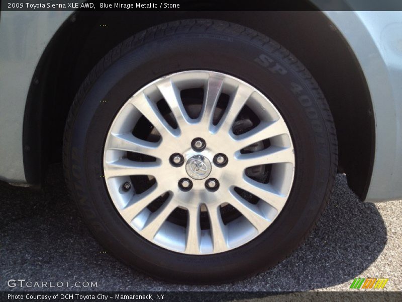 Blue Mirage Metallic / Stone 2009 Toyota Sienna XLE AWD