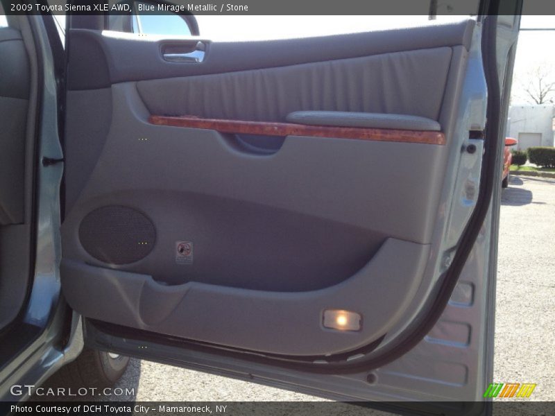 Blue Mirage Metallic / Stone 2009 Toyota Sienna XLE AWD