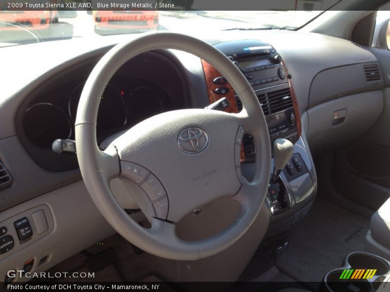 Blue Mirage Metallic / Stone 2009 Toyota Sienna XLE AWD