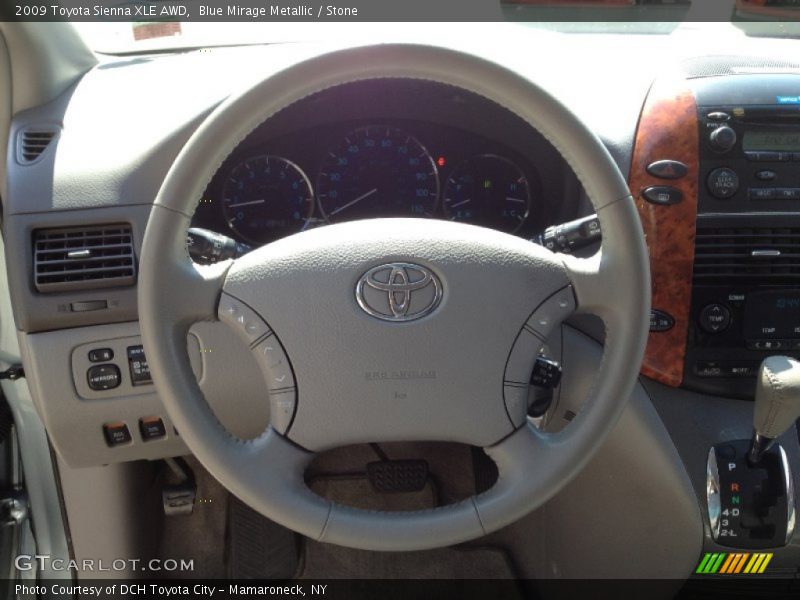 Blue Mirage Metallic / Stone 2009 Toyota Sienna XLE AWD