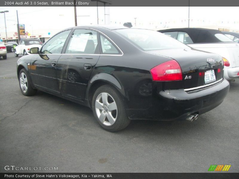 Brilliant Black / Ebony 2004 Audi A6 3.0 Sedan