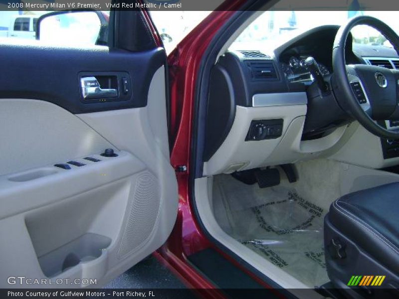 Vivid Red Metallic / Camel 2008 Mercury Milan V6 Premier