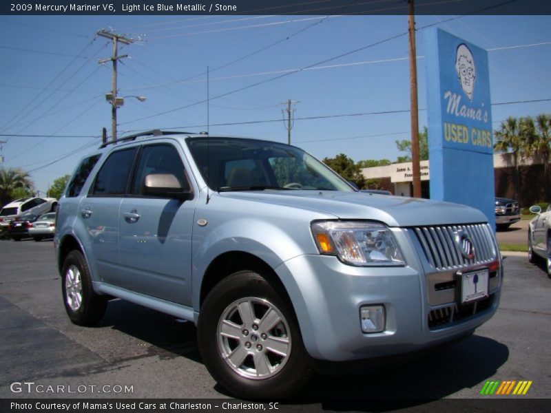 Light Ice Blue Metallic / Stone 2009 Mercury Mariner V6