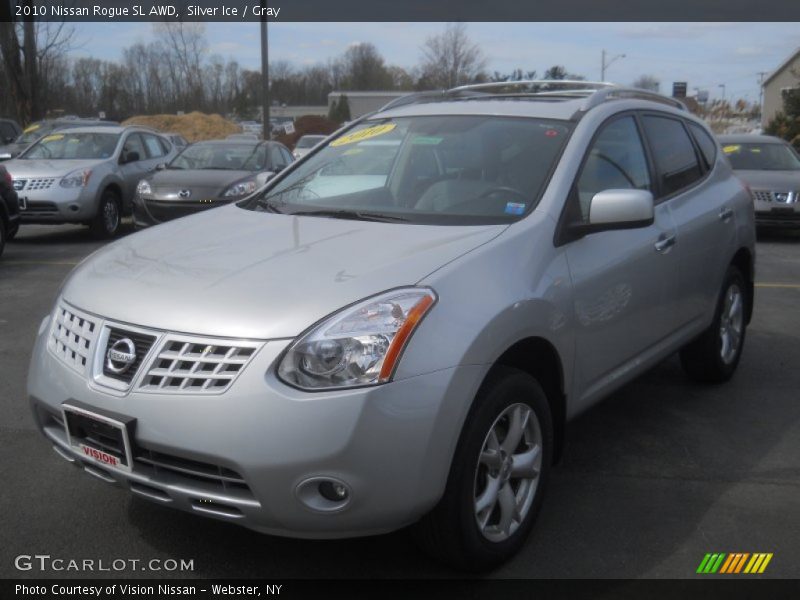 Silver Ice / Gray 2010 Nissan Rogue SL AWD