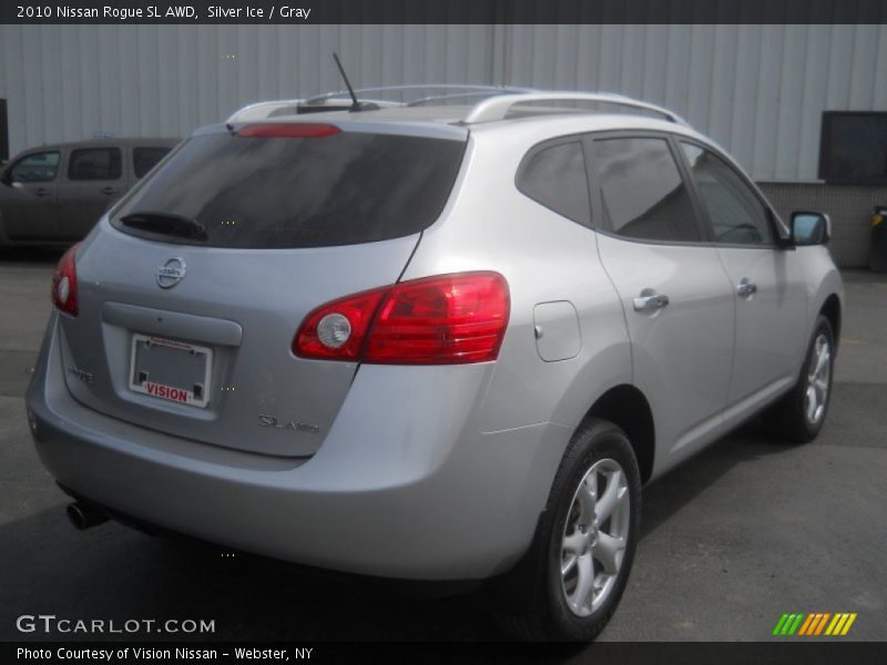 Silver Ice / Gray 2010 Nissan Rogue SL AWD
