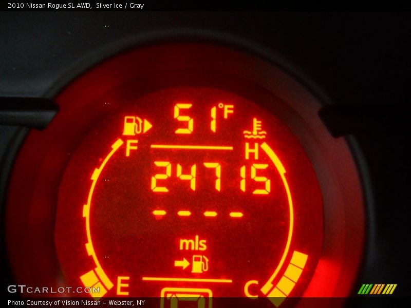 Silver Ice / Gray 2010 Nissan Rogue SL AWD