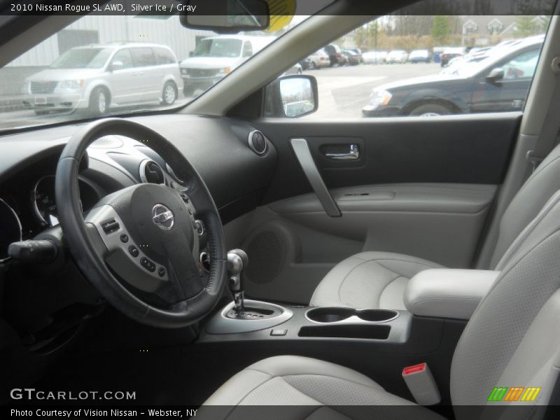 Silver Ice / Gray 2010 Nissan Rogue SL AWD