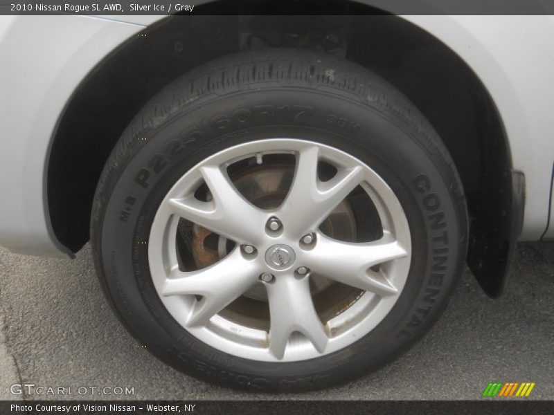 Silver Ice / Gray 2010 Nissan Rogue SL AWD