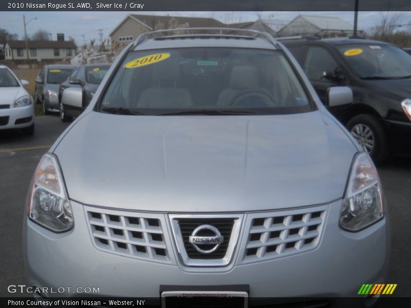 Silver Ice / Gray 2010 Nissan Rogue SL AWD