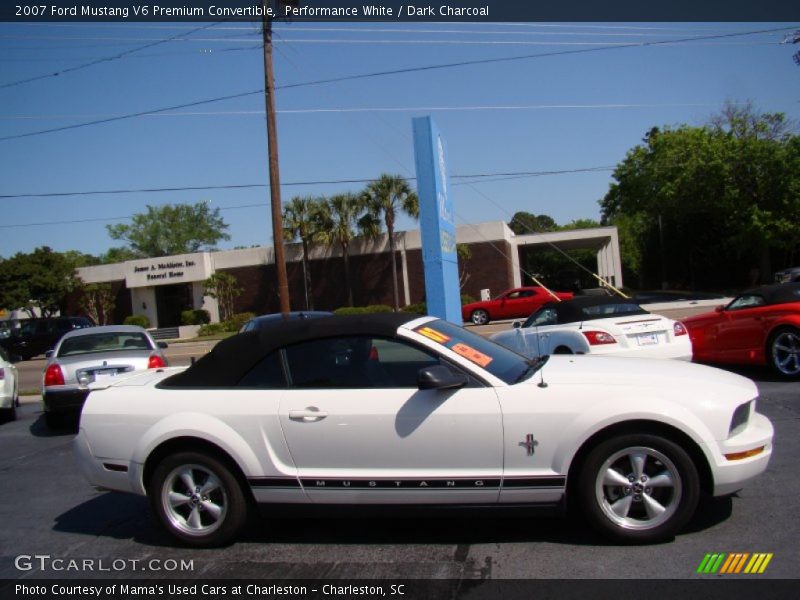Performance White / Dark Charcoal 2007 Ford Mustang V6 Premium Convertible
