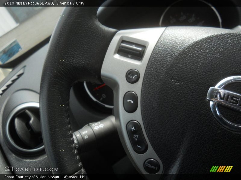 Silver Ice / Gray 2010 Nissan Rogue SL AWD