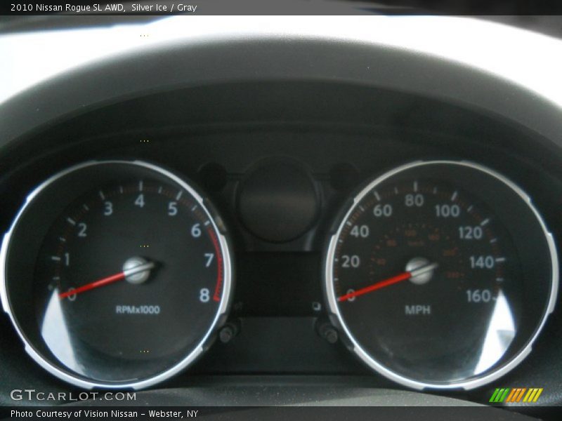 Silver Ice / Gray 2010 Nissan Rogue SL AWD
