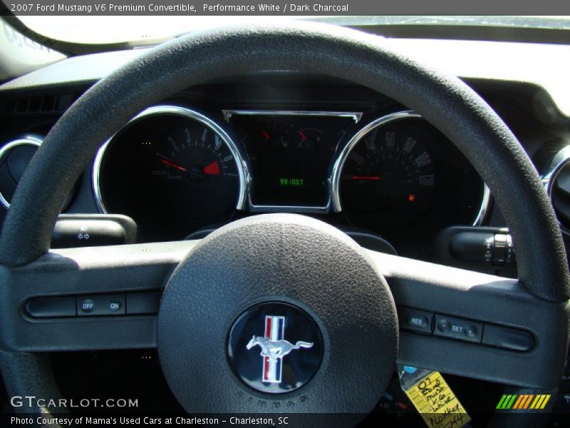 Performance White / Dark Charcoal 2007 Ford Mustang V6 Premium Convertible