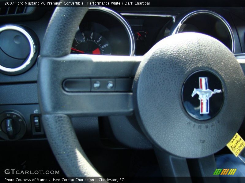 Performance White / Dark Charcoal 2007 Ford Mustang V6 Premium Convertible