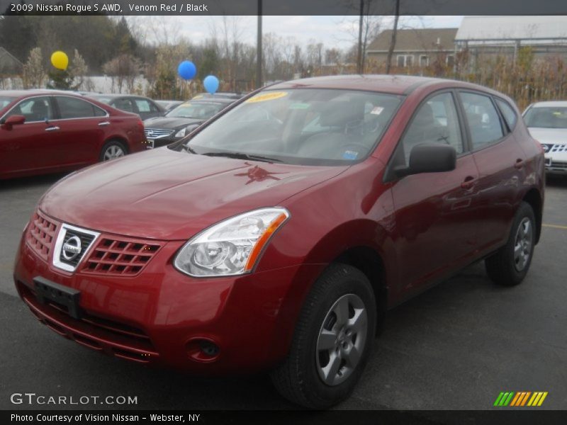 Venom Red / Black 2009 Nissan Rogue S AWD