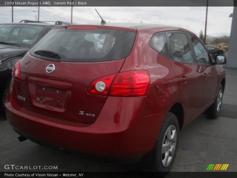 Venom Red / Black 2009 Nissan Rogue S AWD