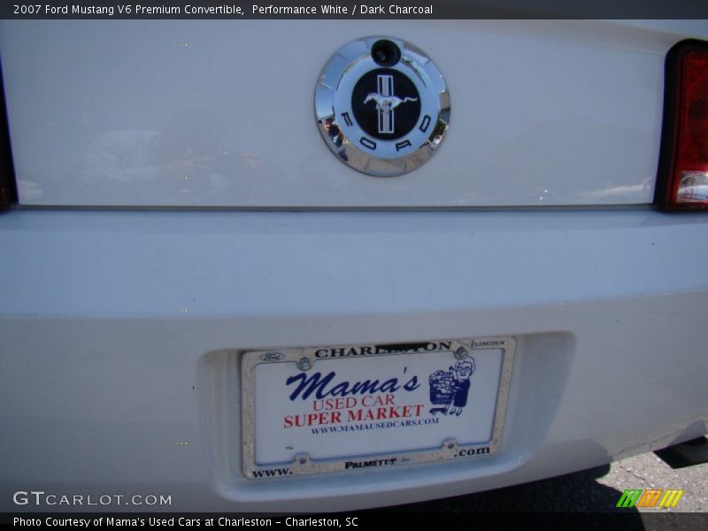 Performance White / Dark Charcoal 2007 Ford Mustang V6 Premium Convertible