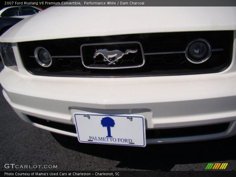 Performance White / Dark Charcoal 2007 Ford Mustang V6 Premium Convertible