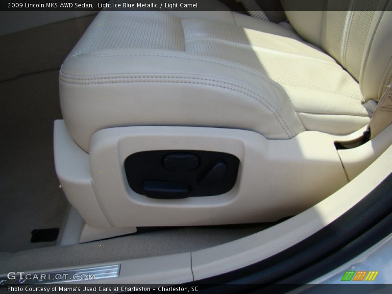 Light Ice Blue Metallic / Light Camel 2009 Lincoln MKS AWD Sedan