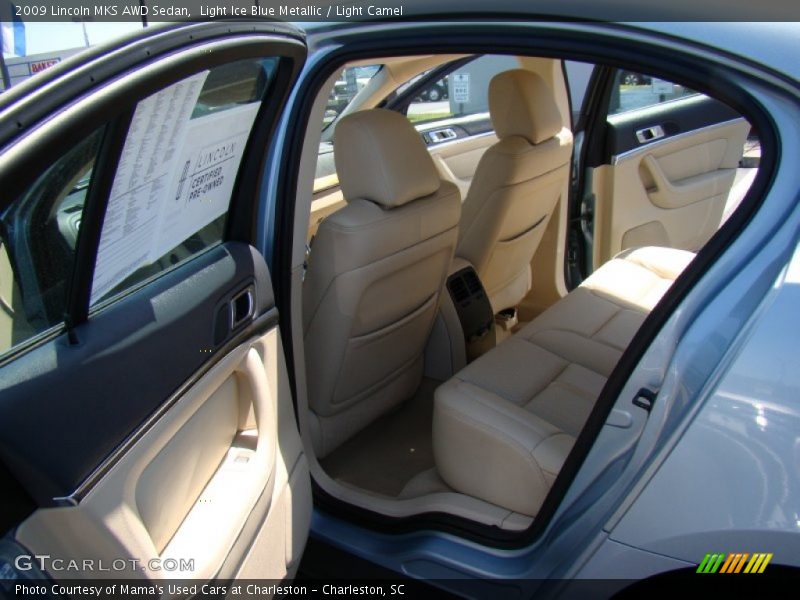 Light Ice Blue Metallic / Light Camel 2009 Lincoln MKS AWD Sedan