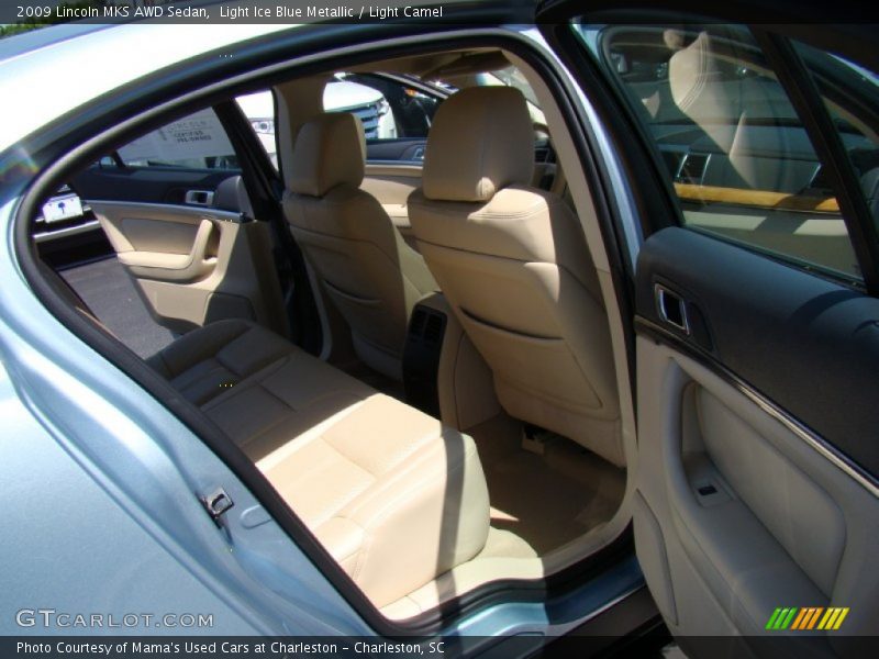 Light Ice Blue Metallic / Light Camel 2009 Lincoln MKS AWD Sedan