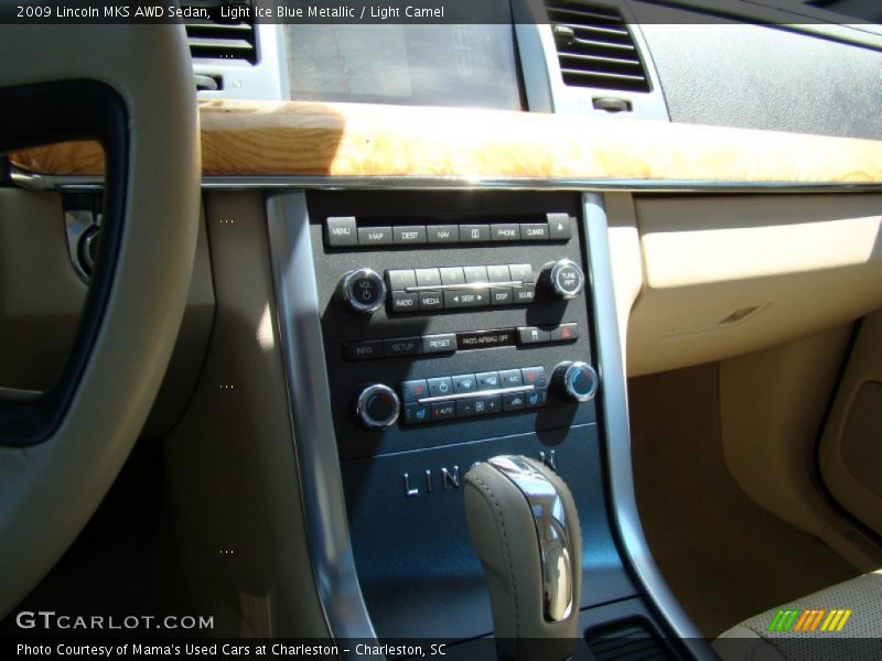 Light Ice Blue Metallic / Light Camel 2009 Lincoln MKS AWD Sedan
