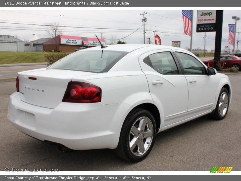Bright White / Black/Light Frost Beige 2011 Dodge Avenger Mainstreet