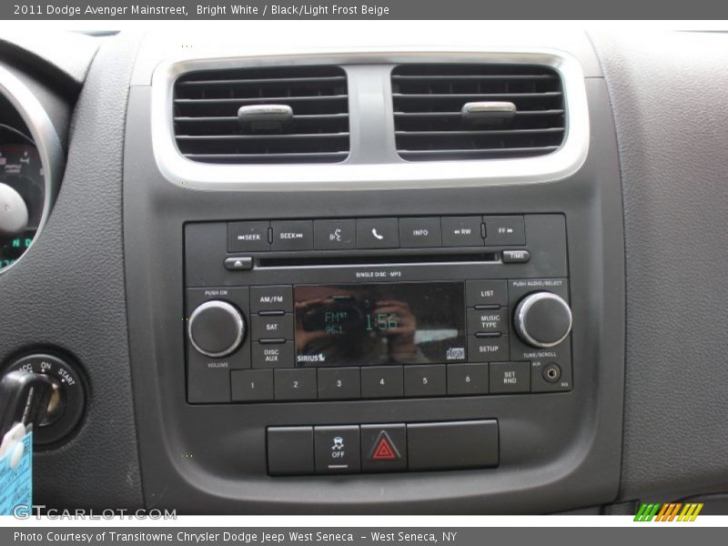 Bright White / Black/Light Frost Beige 2011 Dodge Avenger Mainstreet