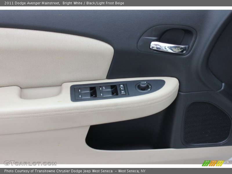 Bright White / Black/Light Frost Beige 2011 Dodge Avenger Mainstreet