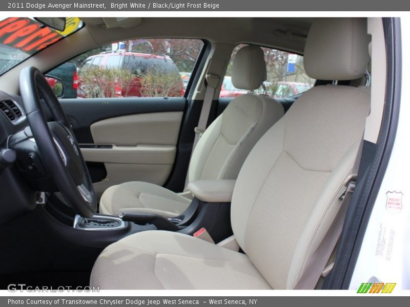 Bright White / Black/Light Frost Beige 2011 Dodge Avenger Mainstreet
