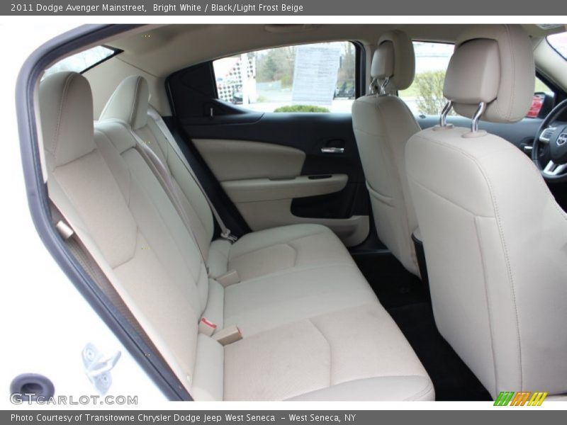 Bright White / Black/Light Frost Beige 2011 Dodge Avenger Mainstreet