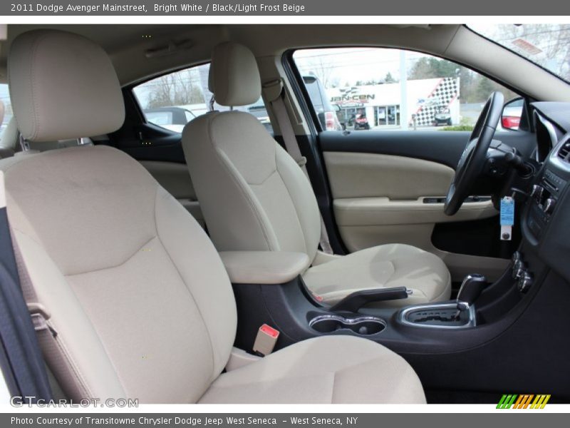 Bright White / Black/Light Frost Beige 2011 Dodge Avenger Mainstreet