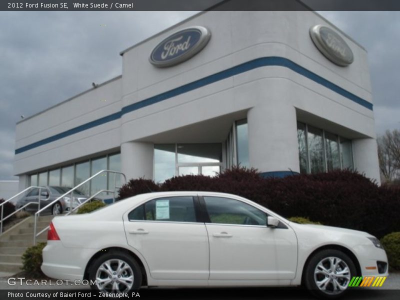 White Suede / Camel 2012 Ford Fusion SE