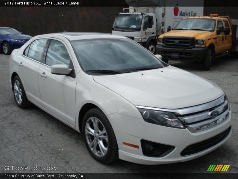 White Suede / Camel 2012 Ford Fusion SE
