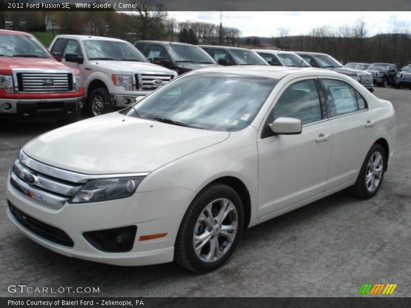 White Suede / Camel 2012 Ford Fusion SE