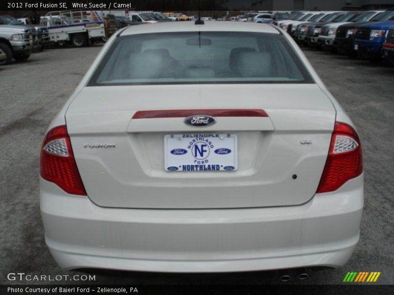 White Suede / Camel 2012 Ford Fusion SE