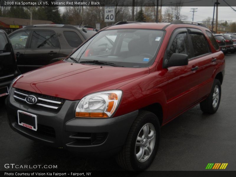 Volcanic Red Metallic / Black 2008 Kia Sportage LX V6