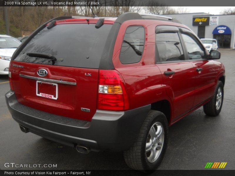 Volcanic Red Metallic / Black 2008 Kia Sportage LX V6